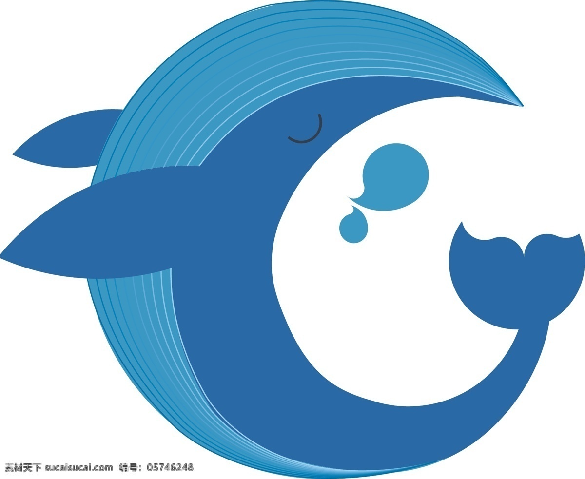 鲸鱼 矢量 元素 卡通 鱼 鲸 抽象 图案