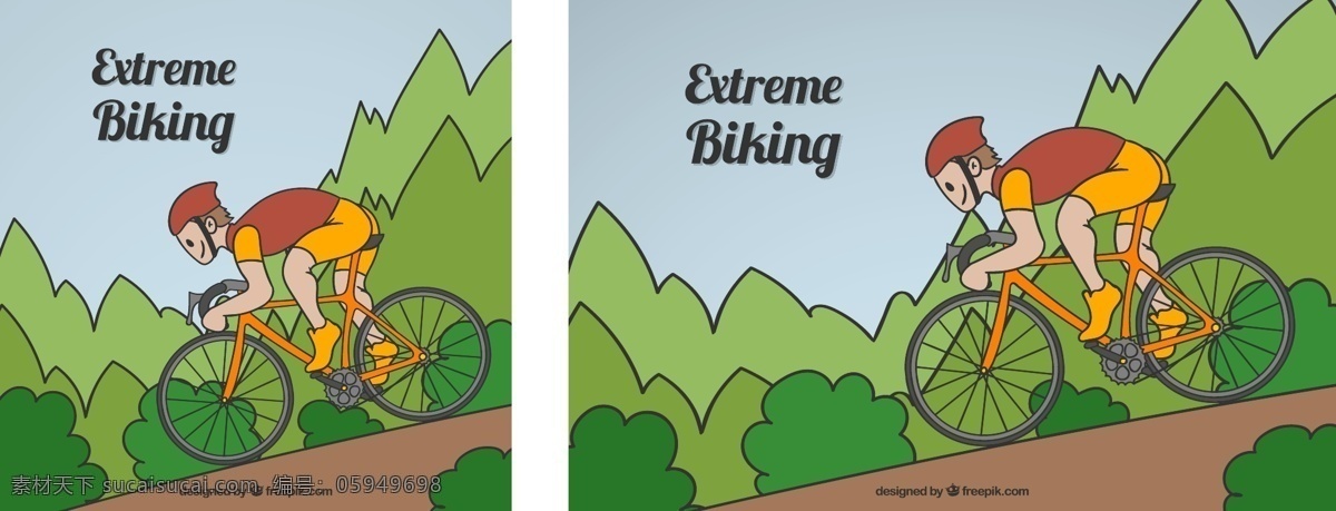 一方面 自然 背景 画 自行车 手 运动 健身 健康 手绘 景观 交通 绘画 连锁 训练 生活