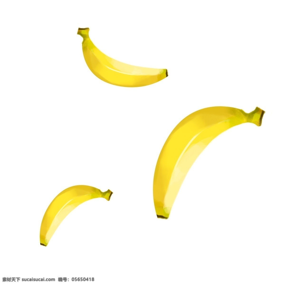 黄色 香蕉 插图 卡通香蕉 黄色香蕉 卡通水果 美味水果 卡通插图 创意卡通 png图下载