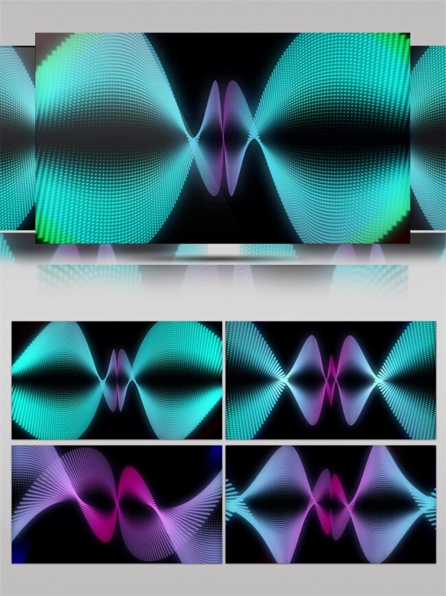 蓝色 音波 光束 动态 视频 星际 紫色 高清视频素材 电脑屏幕保护 3d视频素材