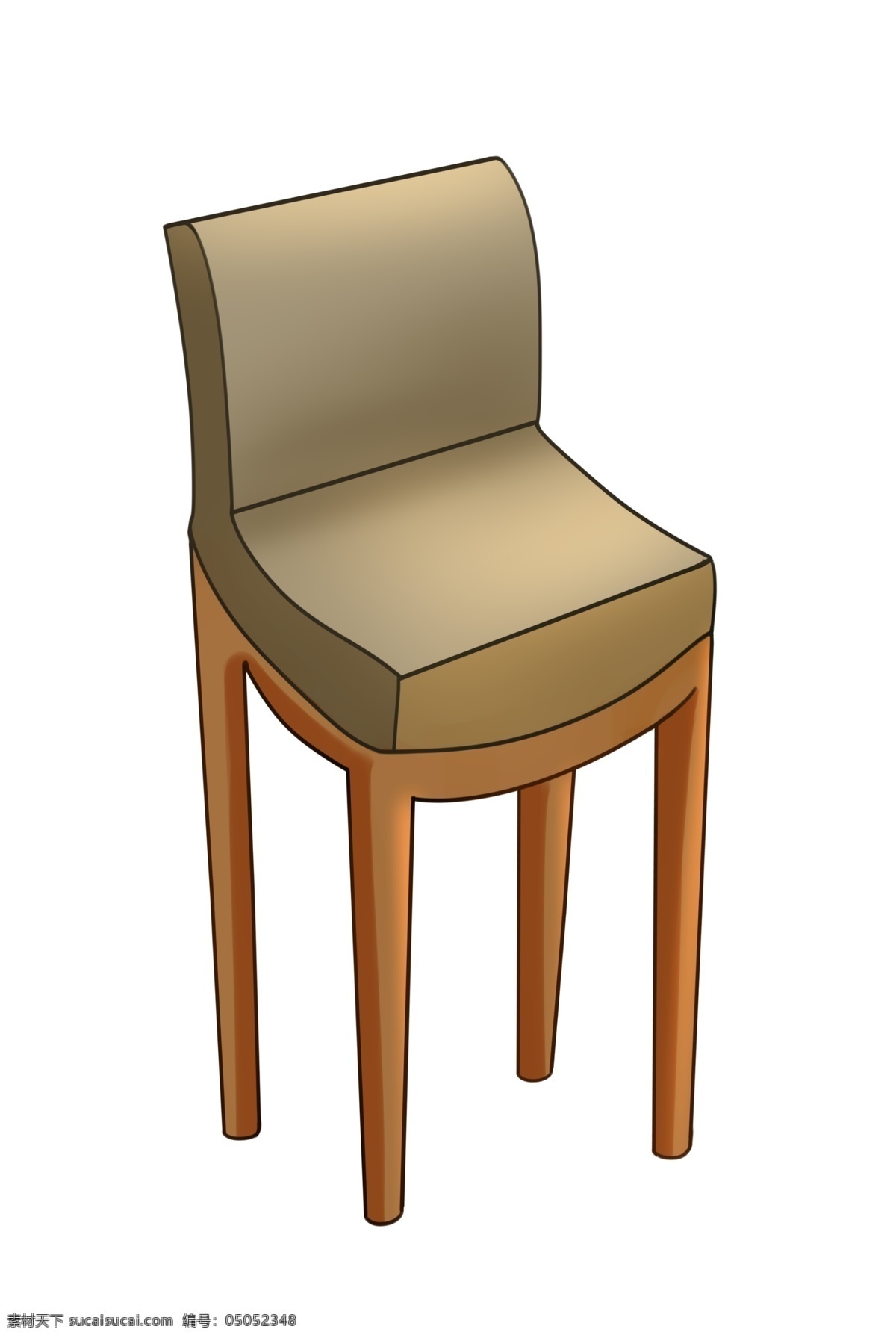 棕色 靠背 椅子 插图 家具 一把椅子 灰色电子 靠背椅子 一把靠背椅子 椅子家具 木质靠背椅子