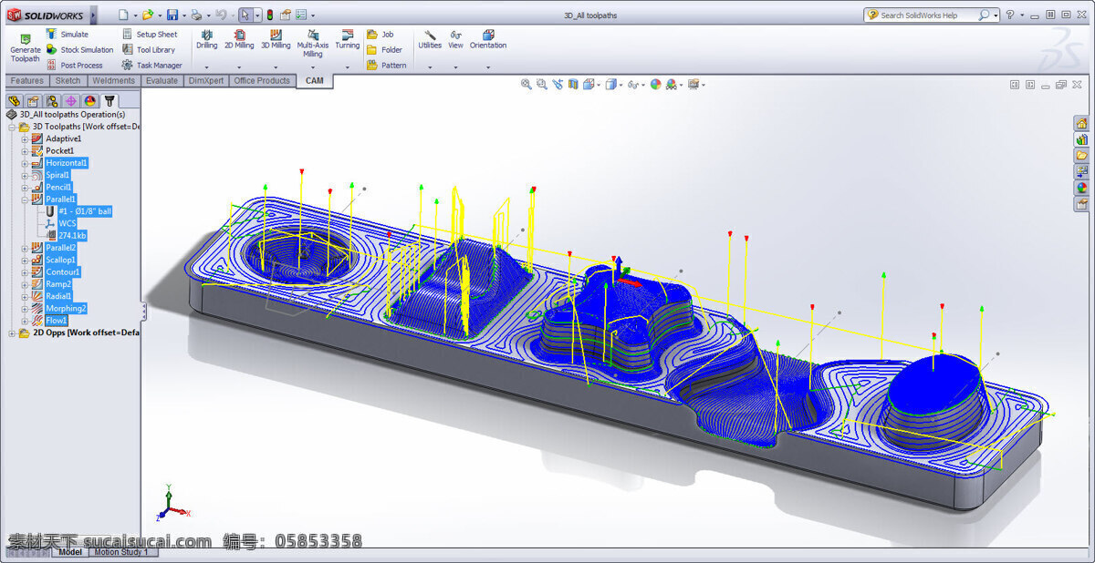 三维 加工 方法 概述 凸轮 hsmworks 3d模型素材 电器模型