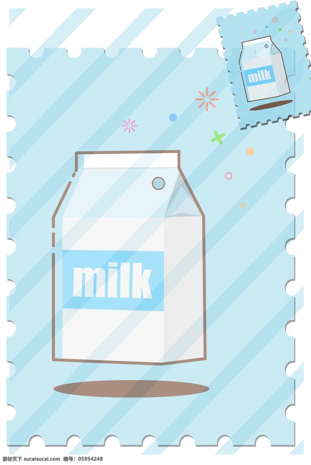 卡 通风 牛奶 广告 背景 卡通 蓝色 可爱 模板 mbe 线条 饮料