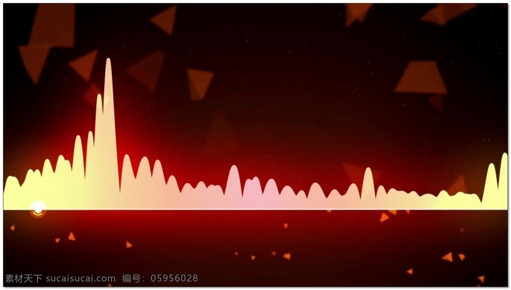 dj 音乐 波动 视频 红色 光芒 心电图 视频素材 动态视频素材