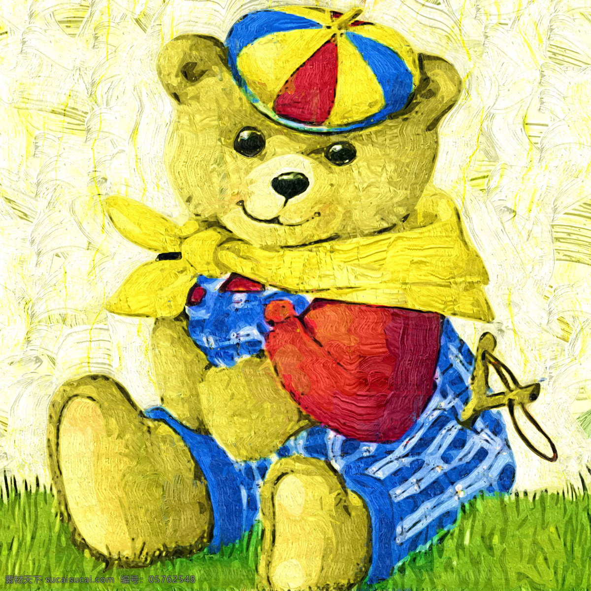 泰迪 熊 儿童画 绘本 绘画 绘画书法 卡通 卡通画 手绘 泰迪熊 油画 装饰画 无框画 文化艺术 家居装饰素材