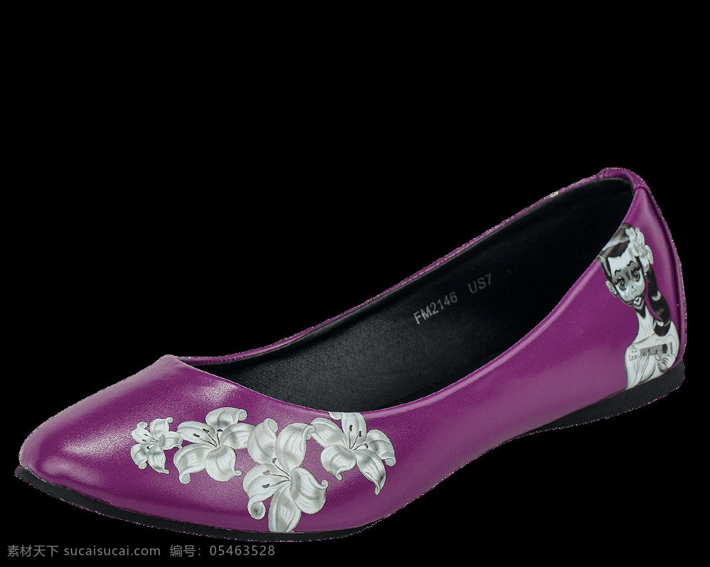 紫色 花纹 舞鞋 元素 png元素 免抠元素 女鞋 皮鞋 透明素材