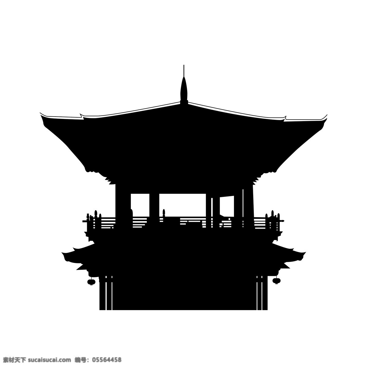 古代建筑 剪影 角楼 高楼 瞭 望台 高楼剪影 古代建筑剪影 建筑剪影