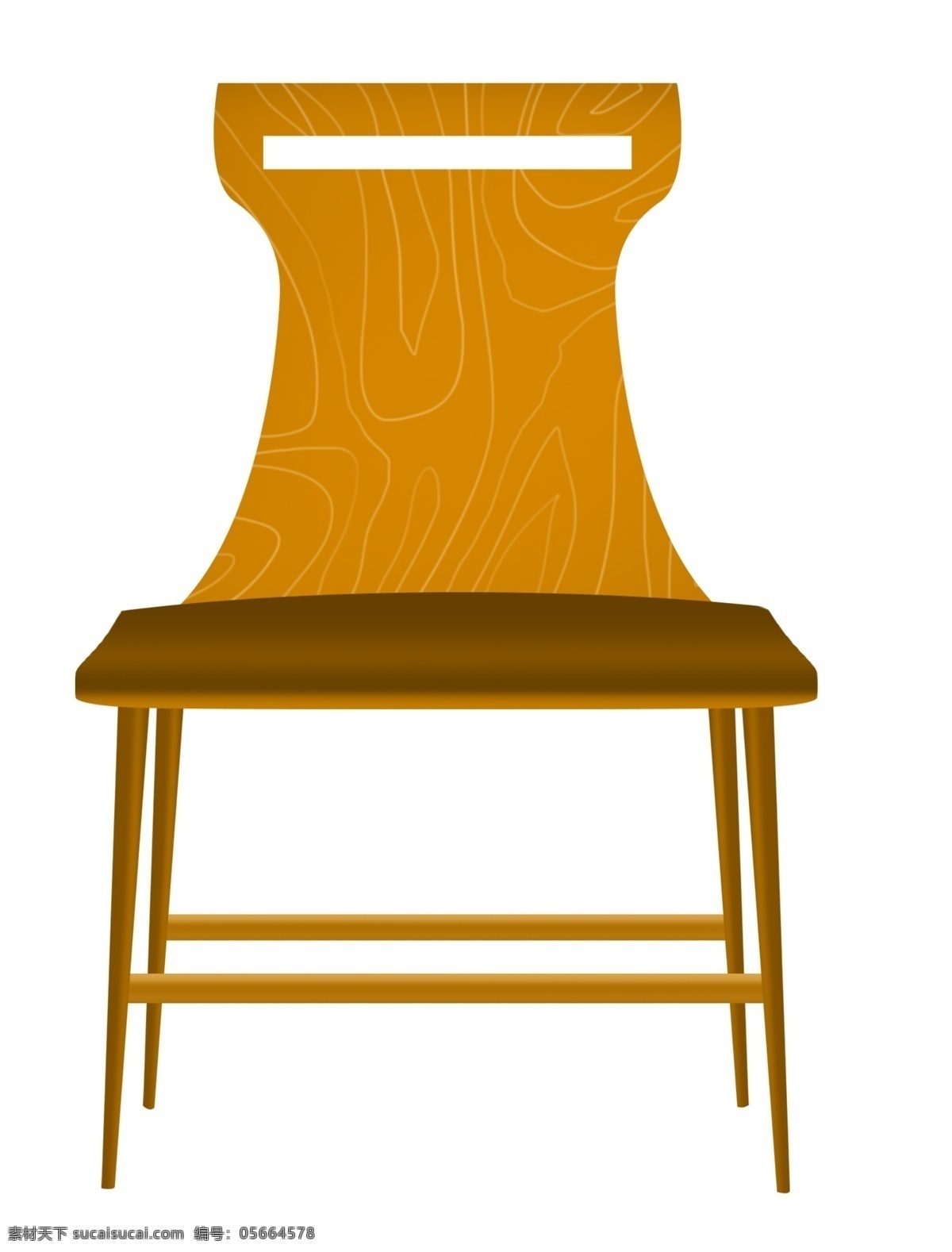 木质 椅子 卡通 插画 木质的椅子 卡通插画 家具插画 椅子插画 家具椅子 凳子座位 黄色的椅子
