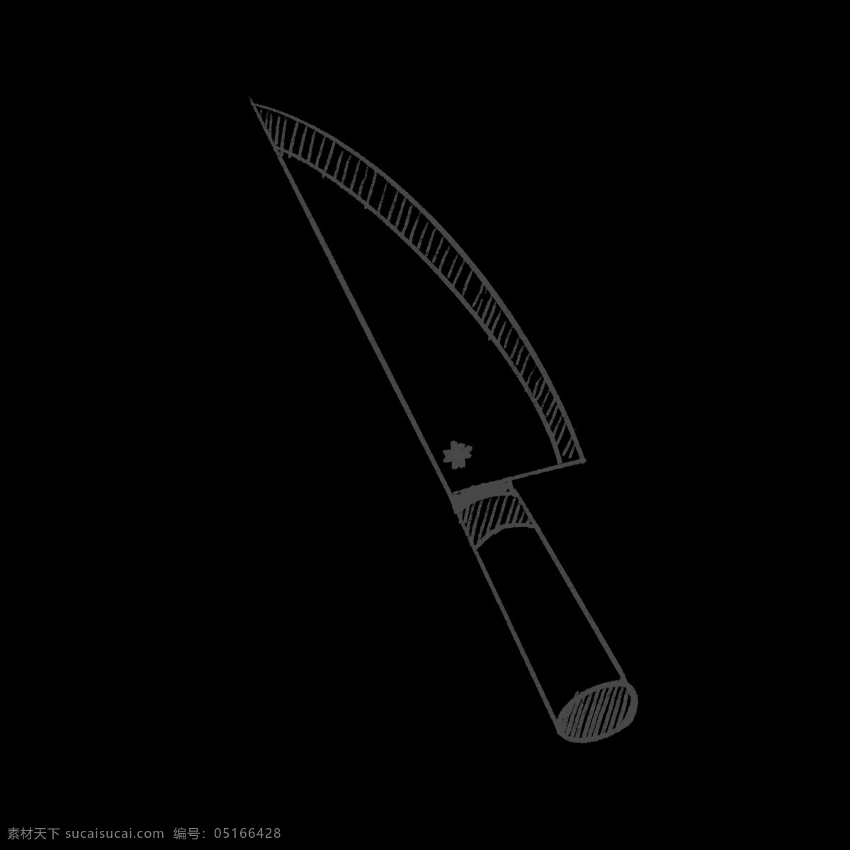 个性 黑白 锋利 水果刀 装饰 美观 视觉 造型 锋利水果刀 黑白手绘 手绘水果刀 创意水果刀