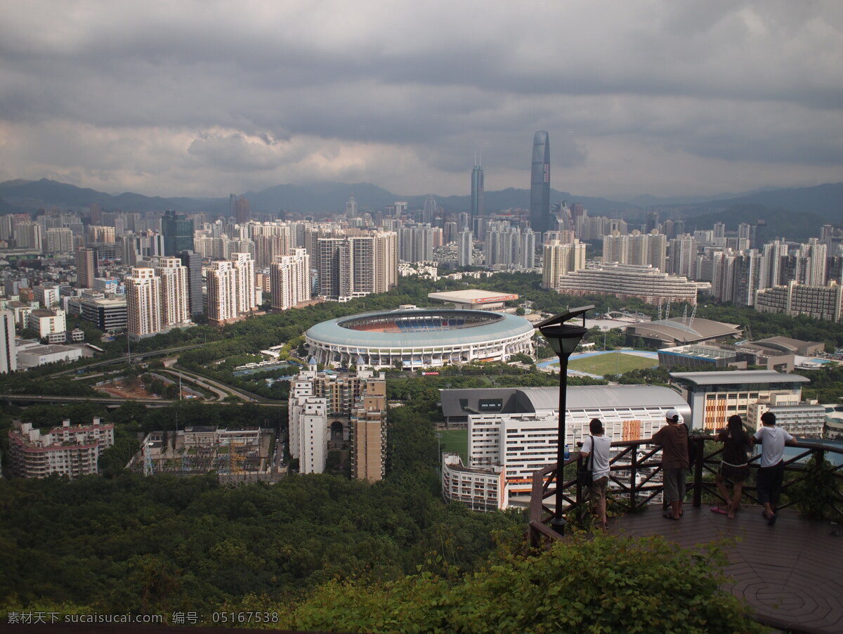 深圳市中心 深圳建筑物 树木 体育馆 深圳 电脑壁纸 建筑景观 自然景观