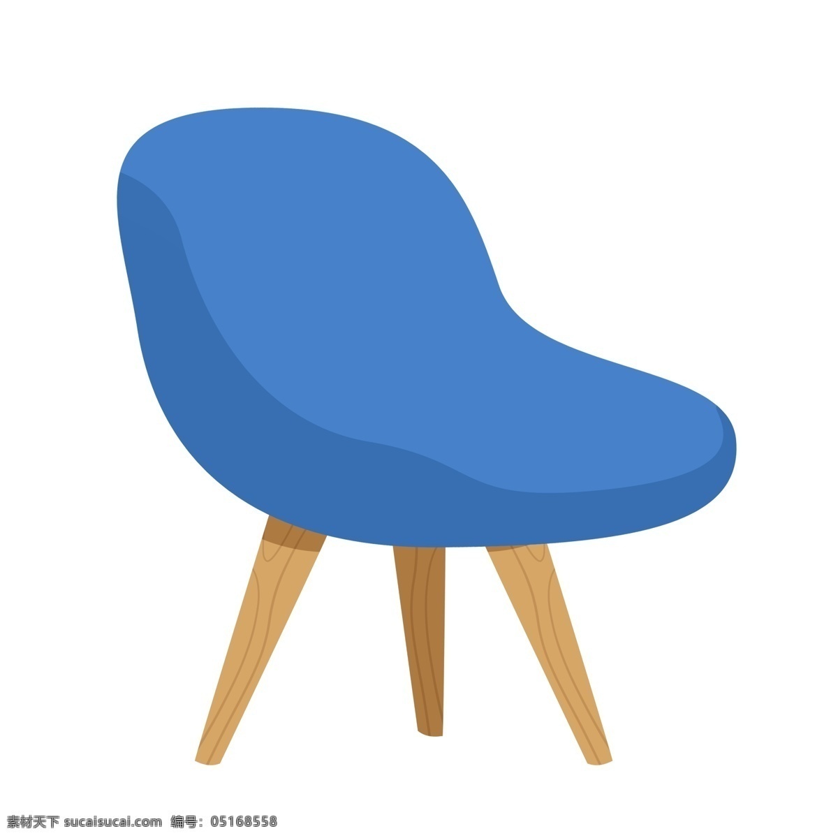 蓝色沙发椅 舒适座椅 实木家具 椅子