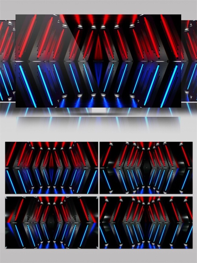 红蓝 交错 光束 动态 视频 红色 蓝色 激光 舞台背景素材 唯美背景素材 led 闪烁 灯光