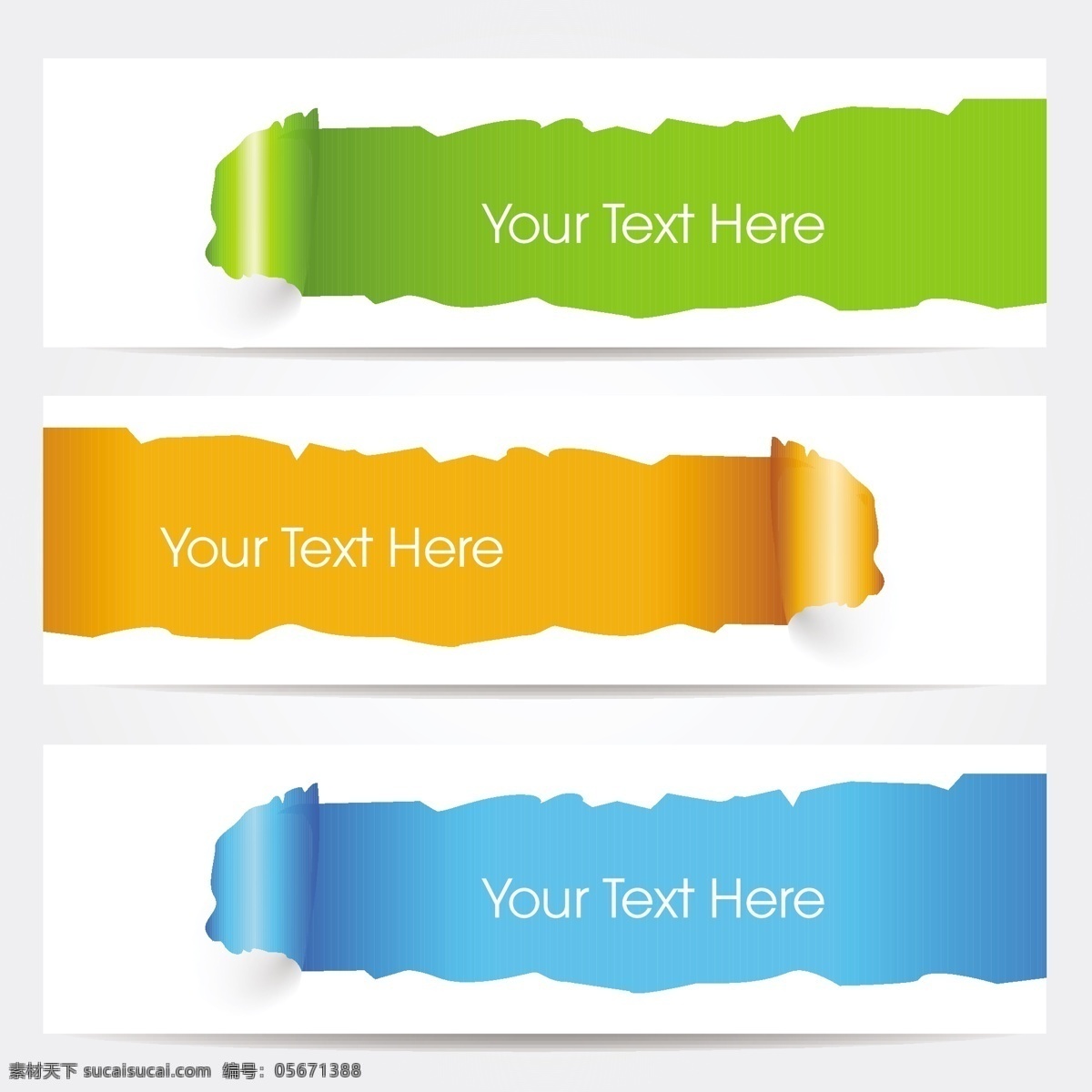 创意横幅广告 网站 标题 绿色 插图 创意设计 彩色 简约 矢量素材 白色