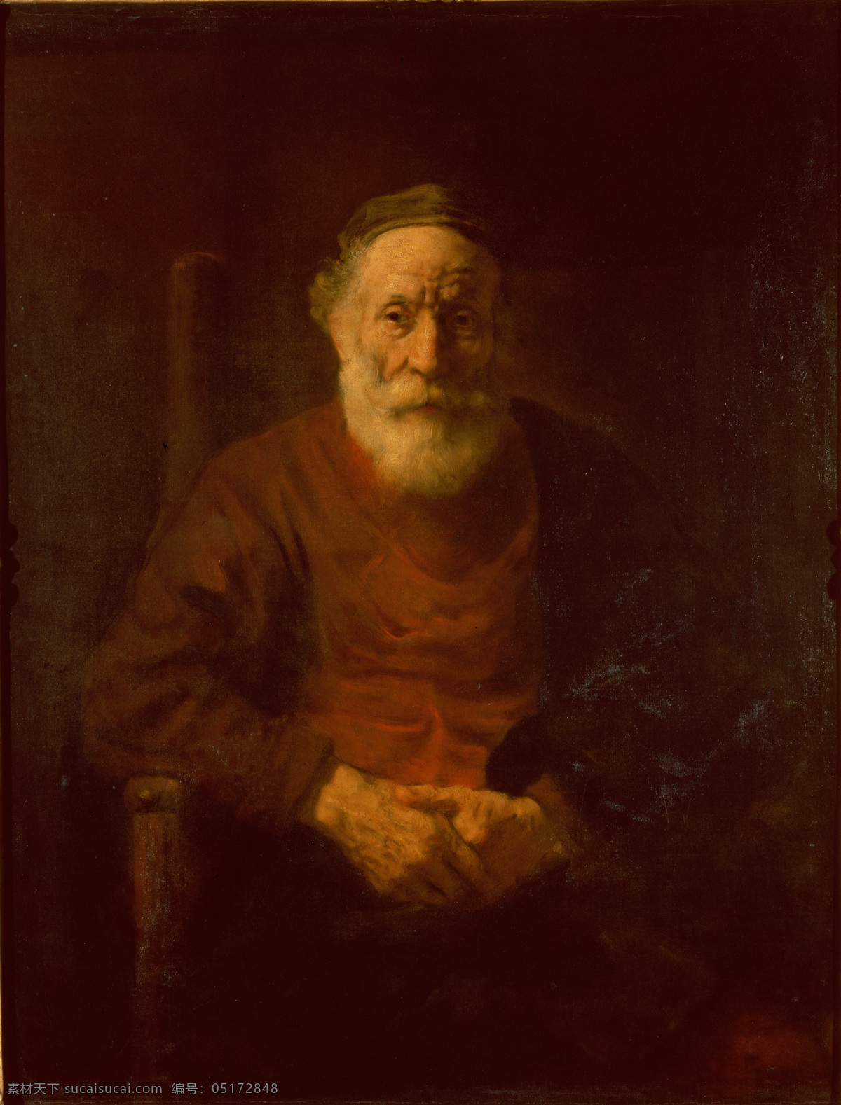 坐在 椅子 上 老人 男人 人物 复古 油画 艺术 古典 绘画 画像 西方人物 书画文字 文化艺术