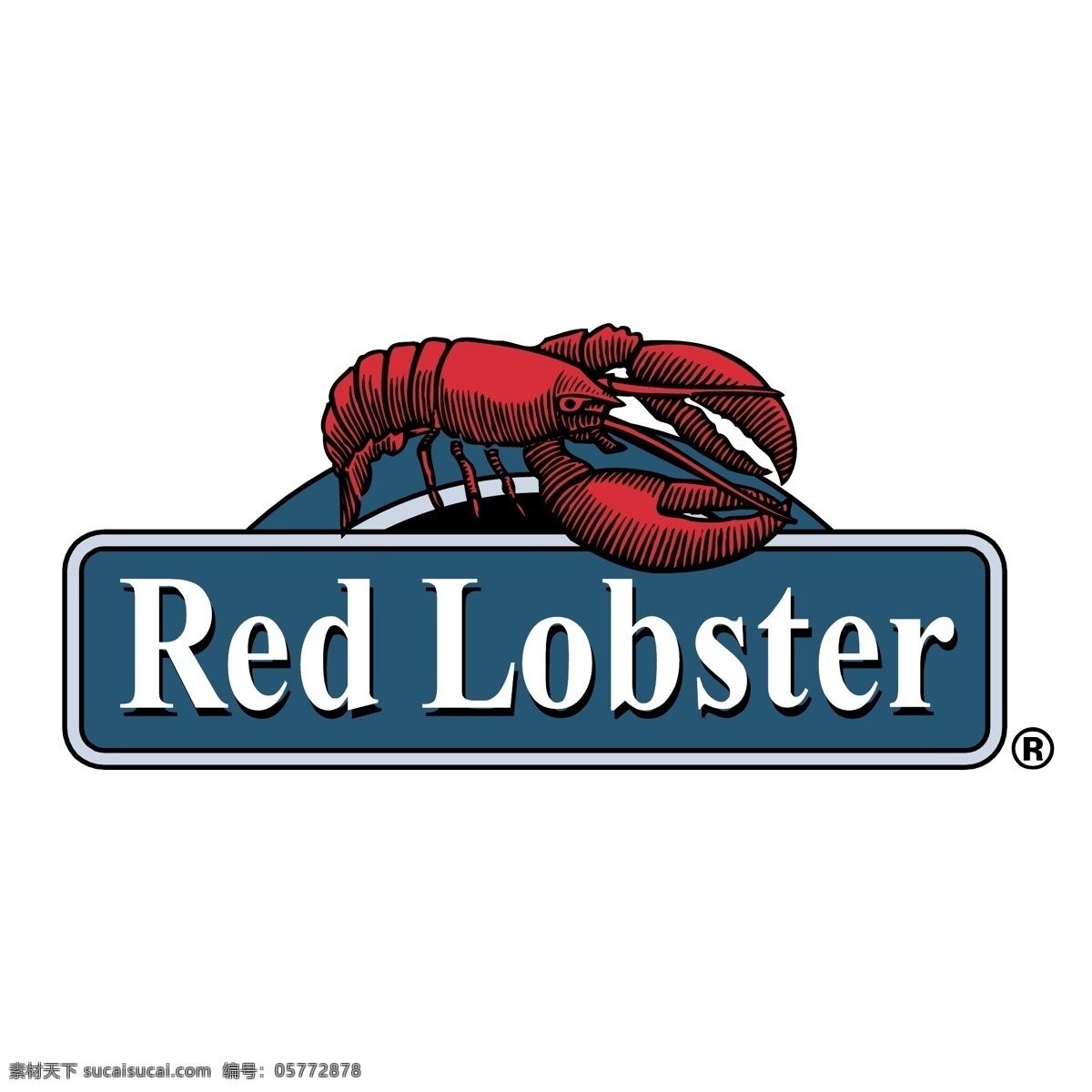 红 龙虾 标识 标识为免费 白色