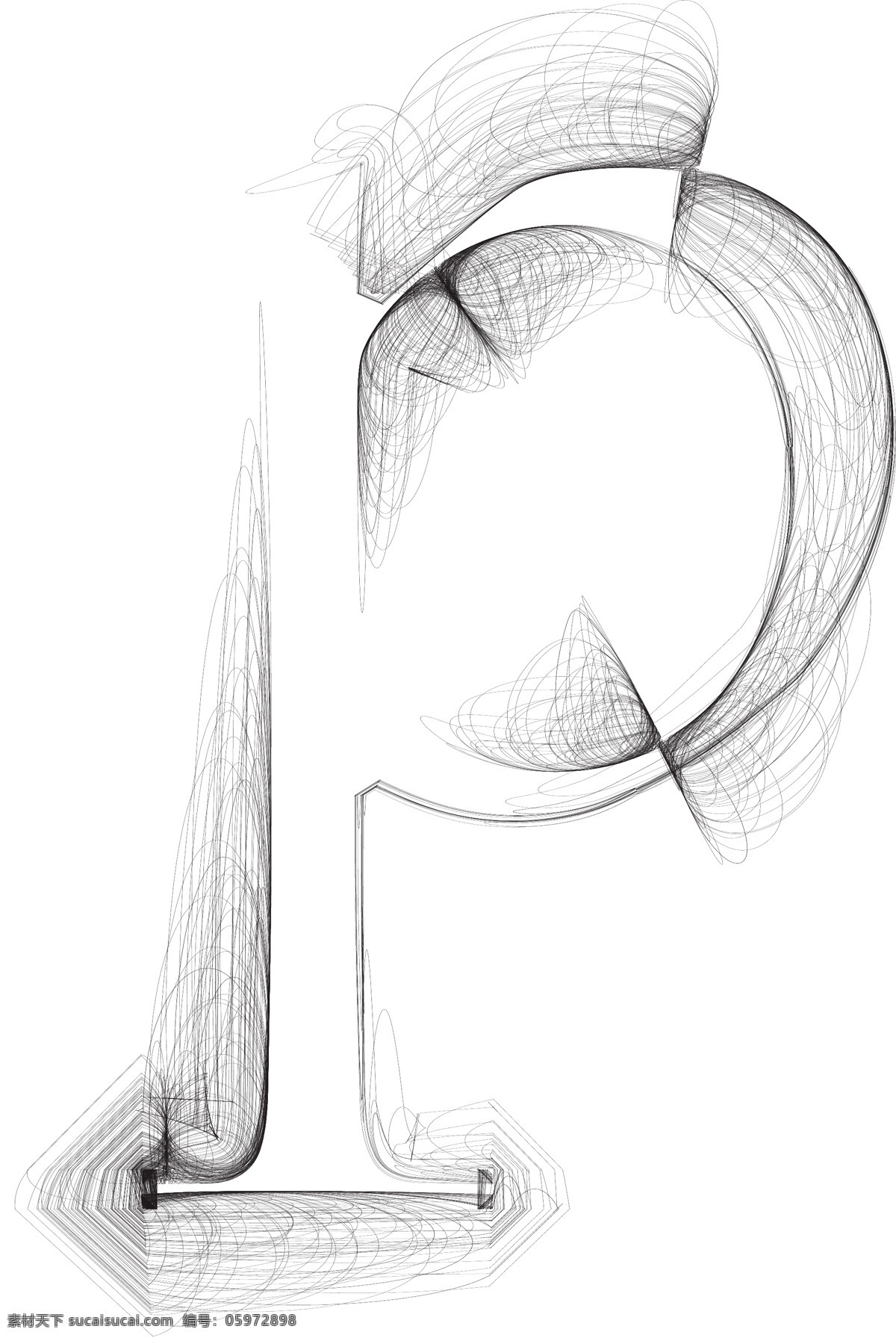手绘 字体 字母 p 矢量 插画 矢量图 其他矢量图