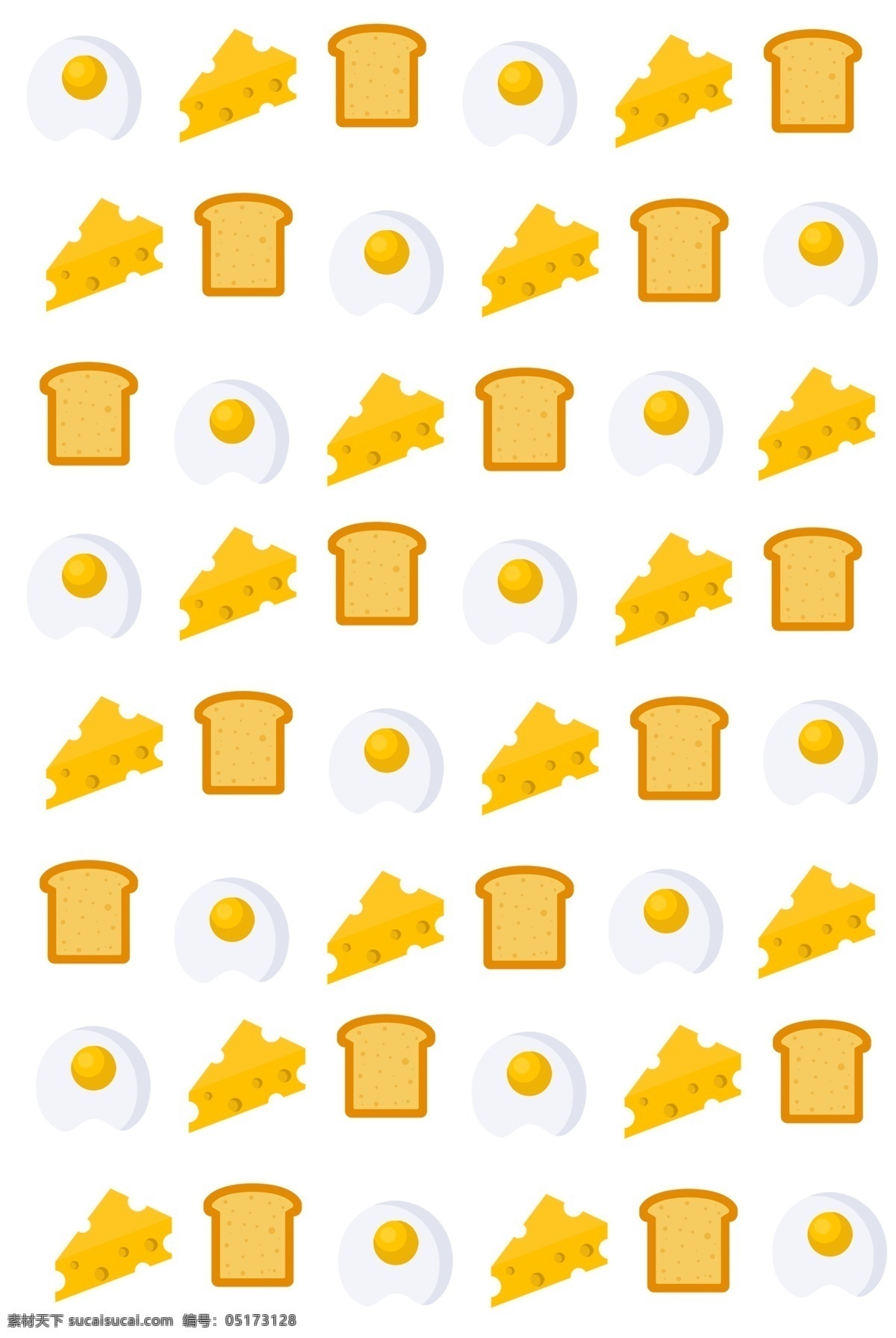 黄色 奶酪 早餐 底纹 手绘早餐底纹 黄色奶酪底纹 底纹装饰插画 鸡蛋底纹 面包底纹 手绘美食底纹