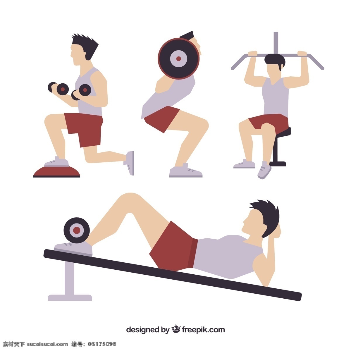 人的实践锻炼 运动 人 健身 健康 运动鞋 男孩 网球 球 男人 平面设计 元素 训练 重量 计时 白色