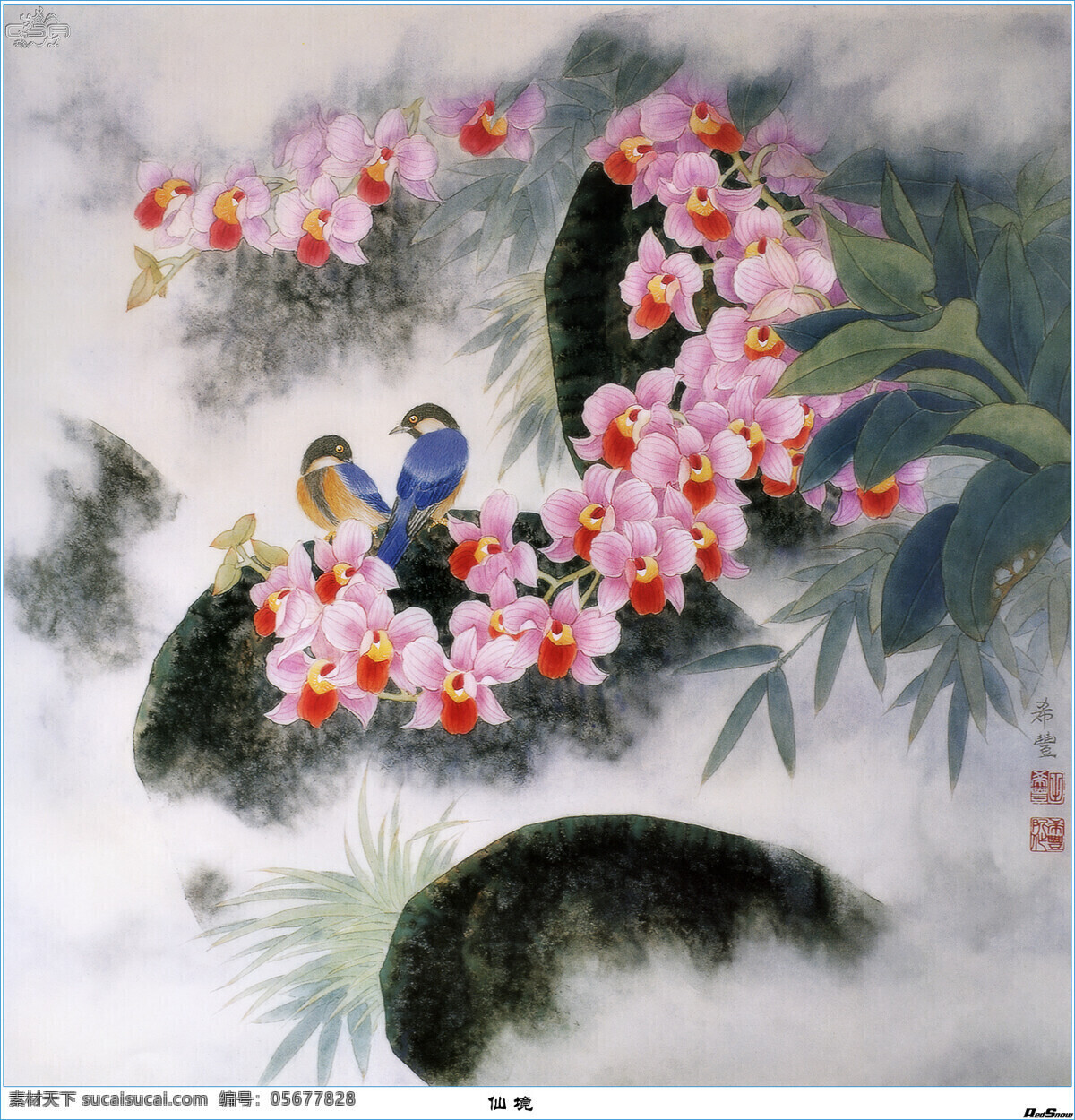 兰花国画 田 希 丰 画集 国画 花卉 兰花