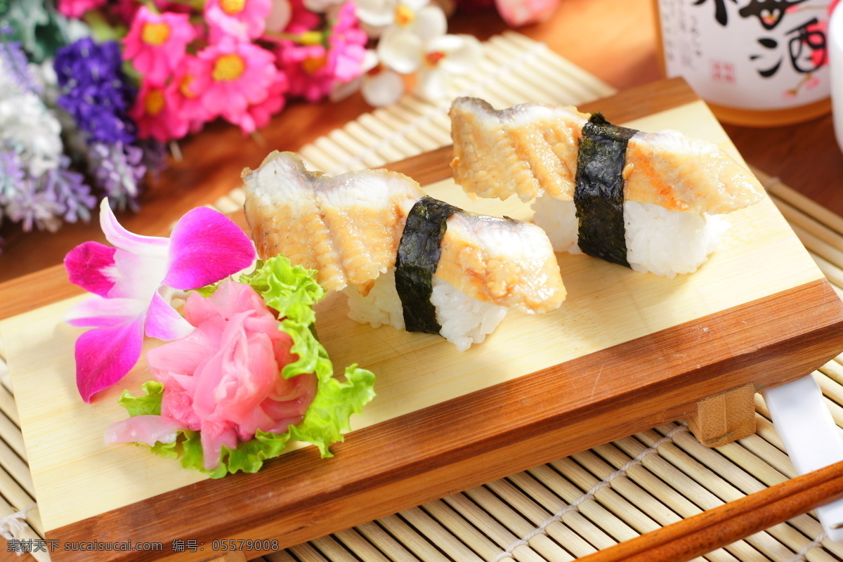 鳗鱼寿司 手握寿司 鳗鱼 日本料理 日式风味 餐饮美食 菜单