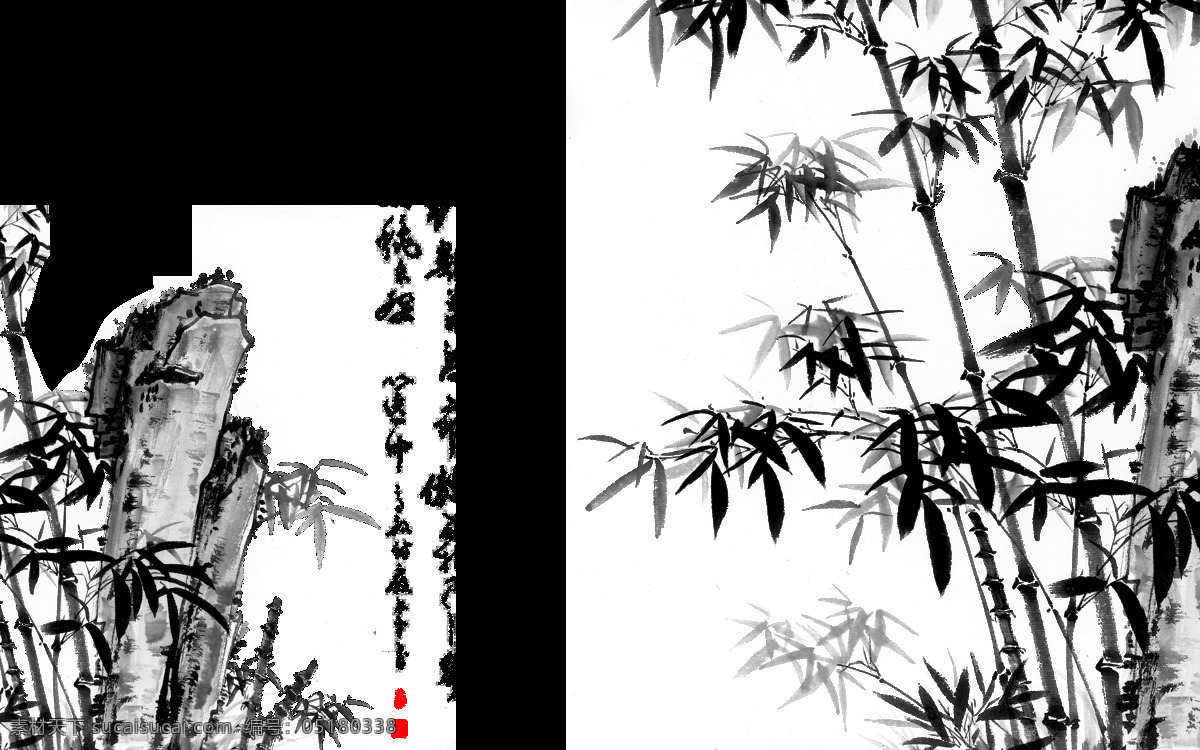 中国 风 竹子 绘画 古典 中国风 水墨 古风 竹叶 竹林 水彩 手绘 插画png 免扣透明 大气 传统 文化艺术 绘画书法