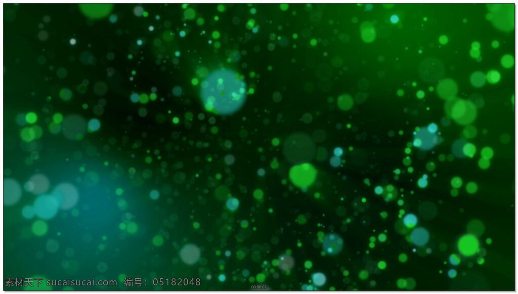 三维空间 中 旋转 绿色 圆形 光点 背景 视频 三维 光斑 视频素材