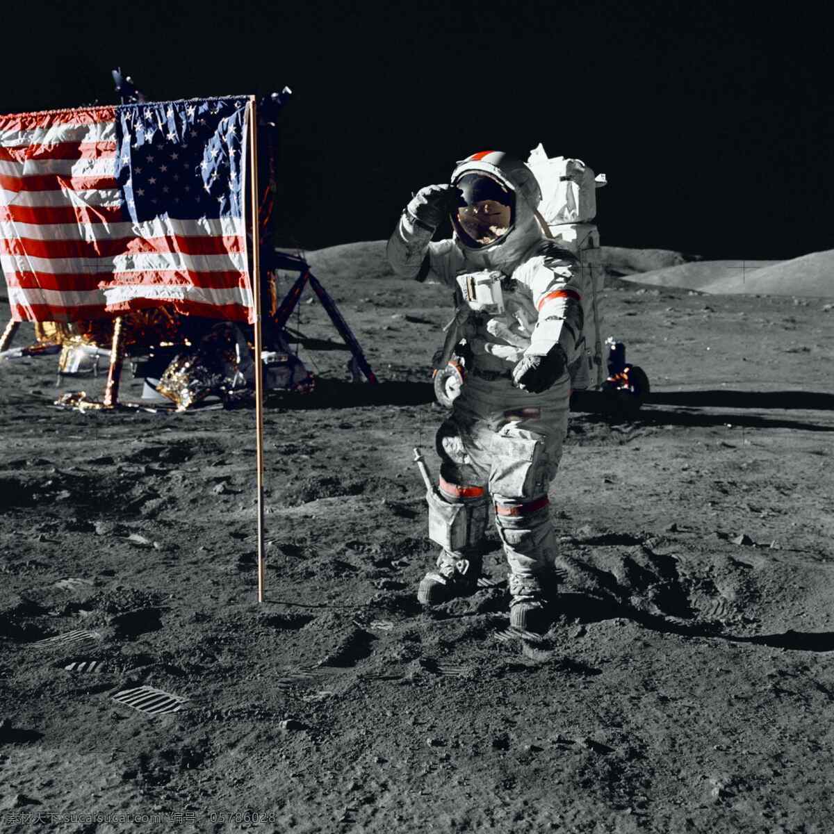 登陆 国旗 科学 科学研究 美国 太空 探索 登月 现代 月球 宇宙 宇航员 太空人 现代科技 psd源文件
