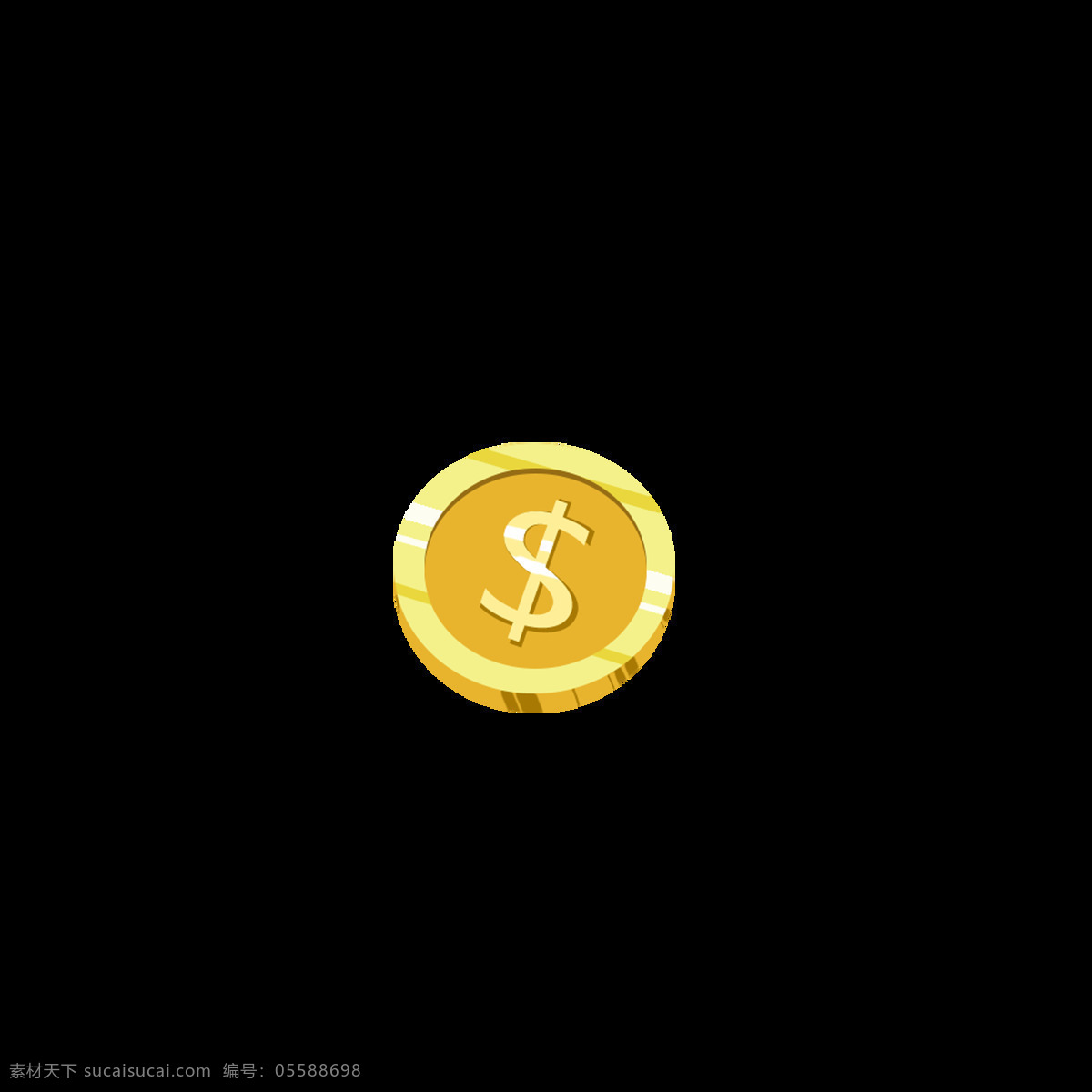 金币 矢量 免抠 美元 金色 金币矢量 金币金币 硬币 金钱 简约 财富 装饰金币