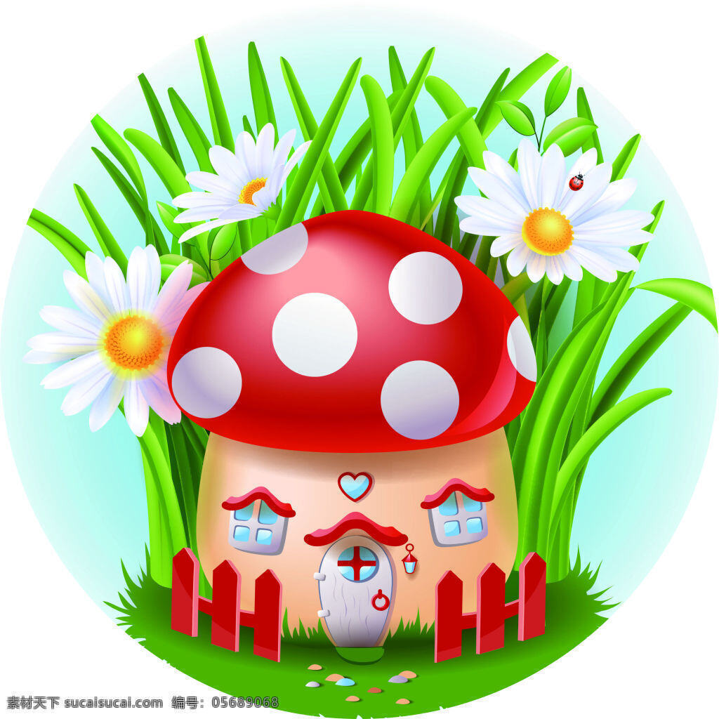 可爱 蘑菇 房子 白色 花朵 矢量 蘑菇房子 矢量素材 模板下载 游戏牌 活动 儿童 展板 海报 模型 汇演 门 道具
