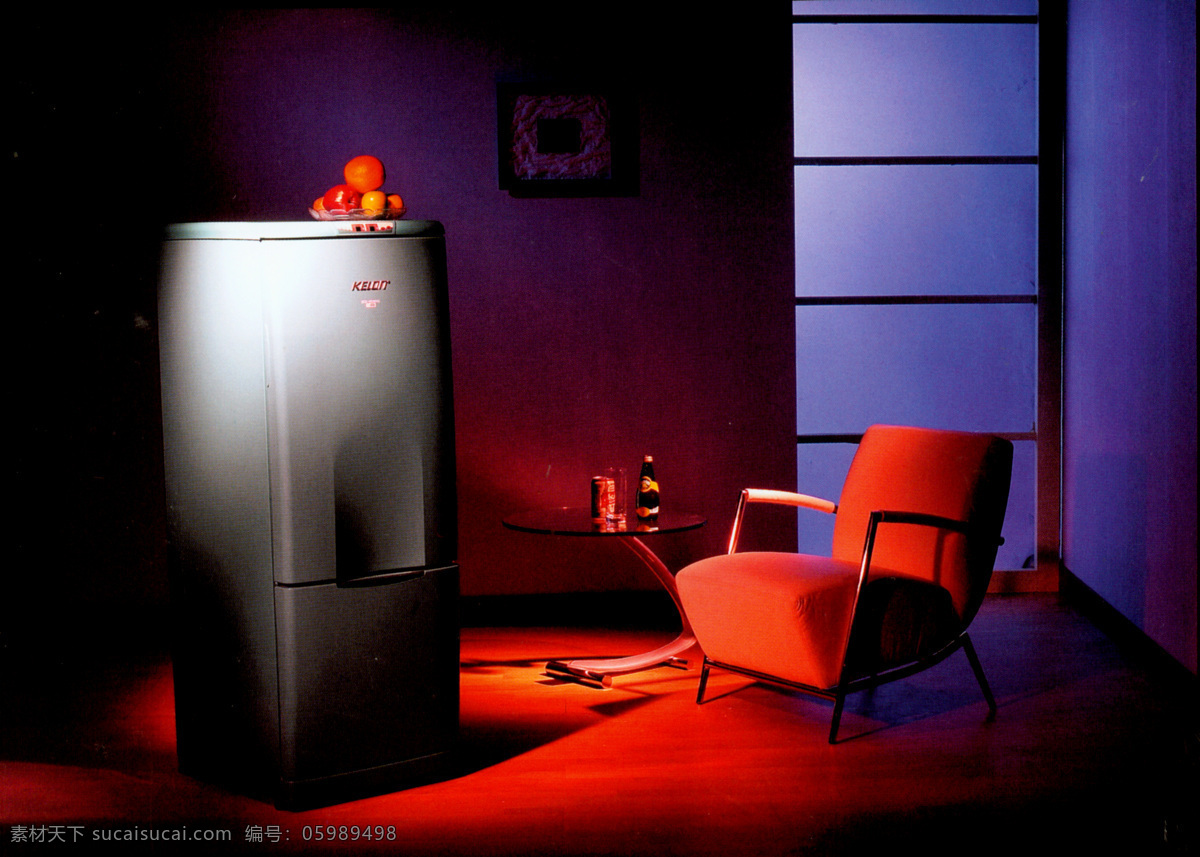 白色 背景 冰箱 玻璃 创意 房间 广告 国内 模板下载 国内创意广告 深色 家居 椅子 psd源文件