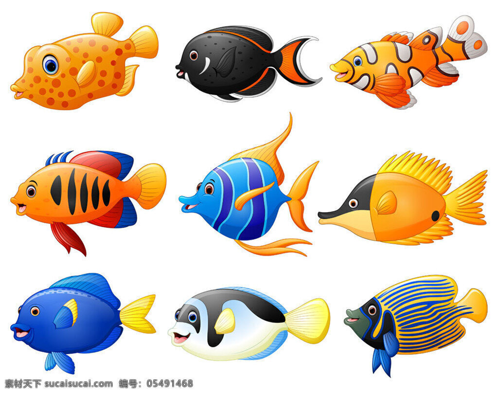 海洋鱼类漫画 海洋 鱼类 背景 漫画 背景图片