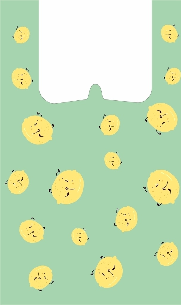 柠檬水果袋 广告袋 水果通用袋 柠檬包装 通用水果袋 花纹 食物 塑料袋 标志图标 其他图标 手绘水果 卡通