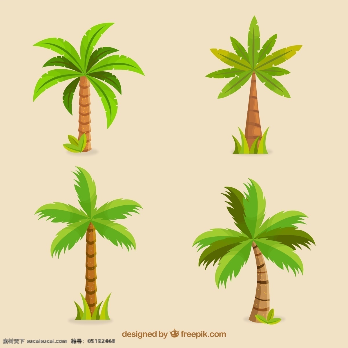 绿色 棕榈树 矢量 植物 树木 矢量图 格式 高清图片