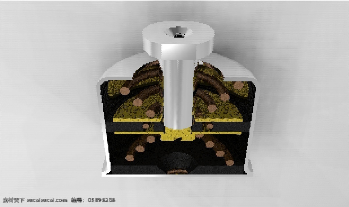 三维 减振器 阻尼 器 建设 sldprt 灰色