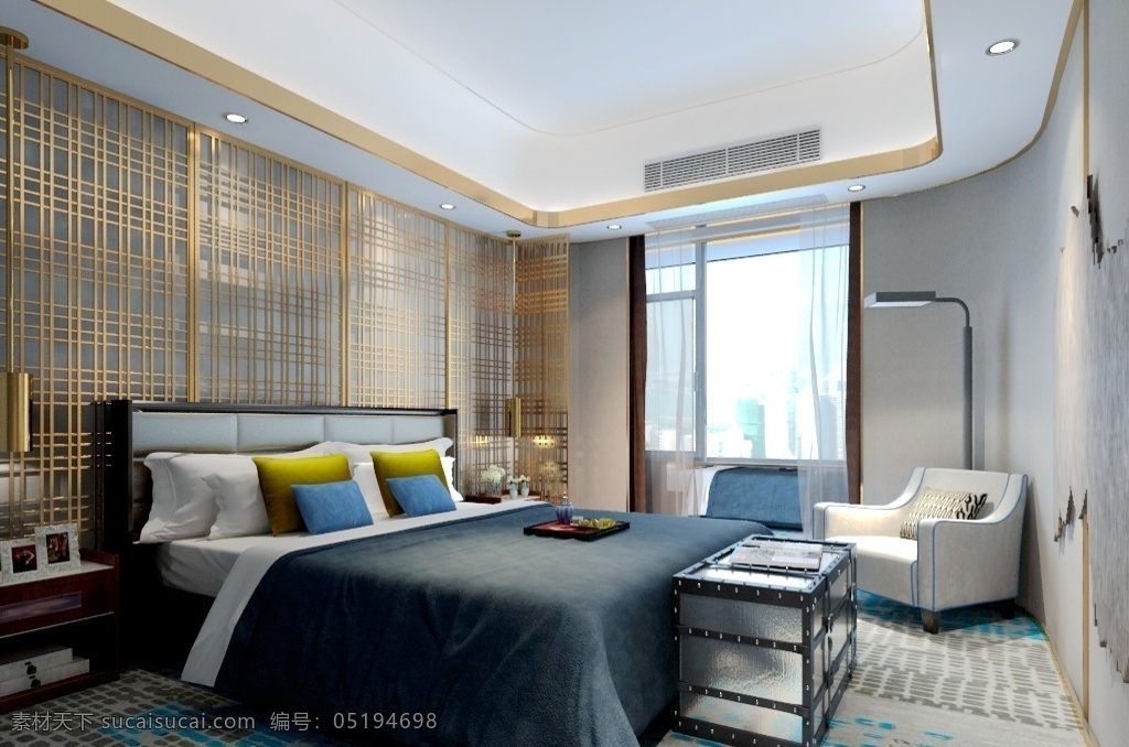新 中式 现代 混 搭 卧室 效果图 大气 时尚 家装 新中式 舒适 轻奢 实用 混搭