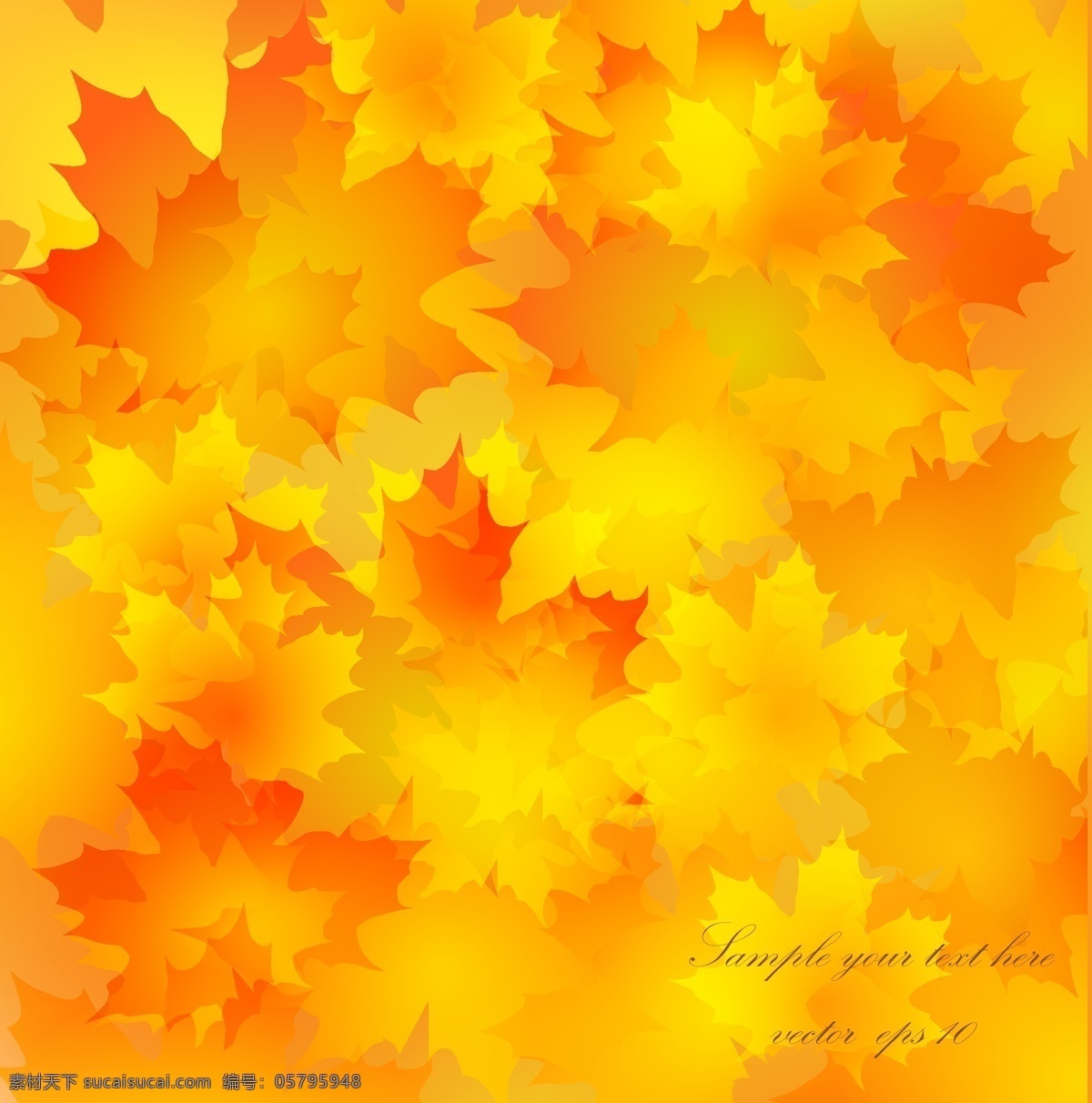 秋天 树叶 矢量 超美树叶 创意树叶 黄色 矢量素材 其他矢量图