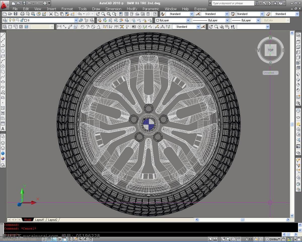 宝马 x6 合金 车轮 y 337 x6337 y发言 cad素材 cad