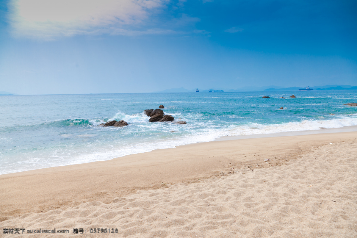 玫瑰海岸沙滩 海边 蓝天 沙滩 海水 夏威夷 海滩 海浪 浪花 外国风情 自然景观 自然风景