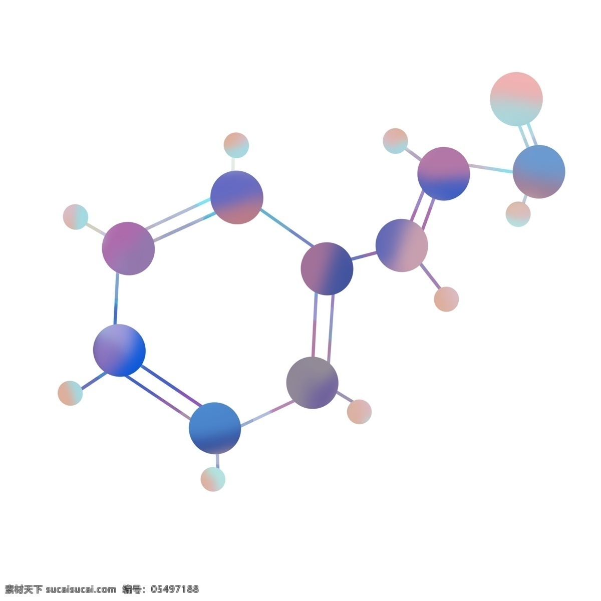 化学 分子 结构图 插画 实验 化学实验 分子结构图 化学教学 紫色 结构