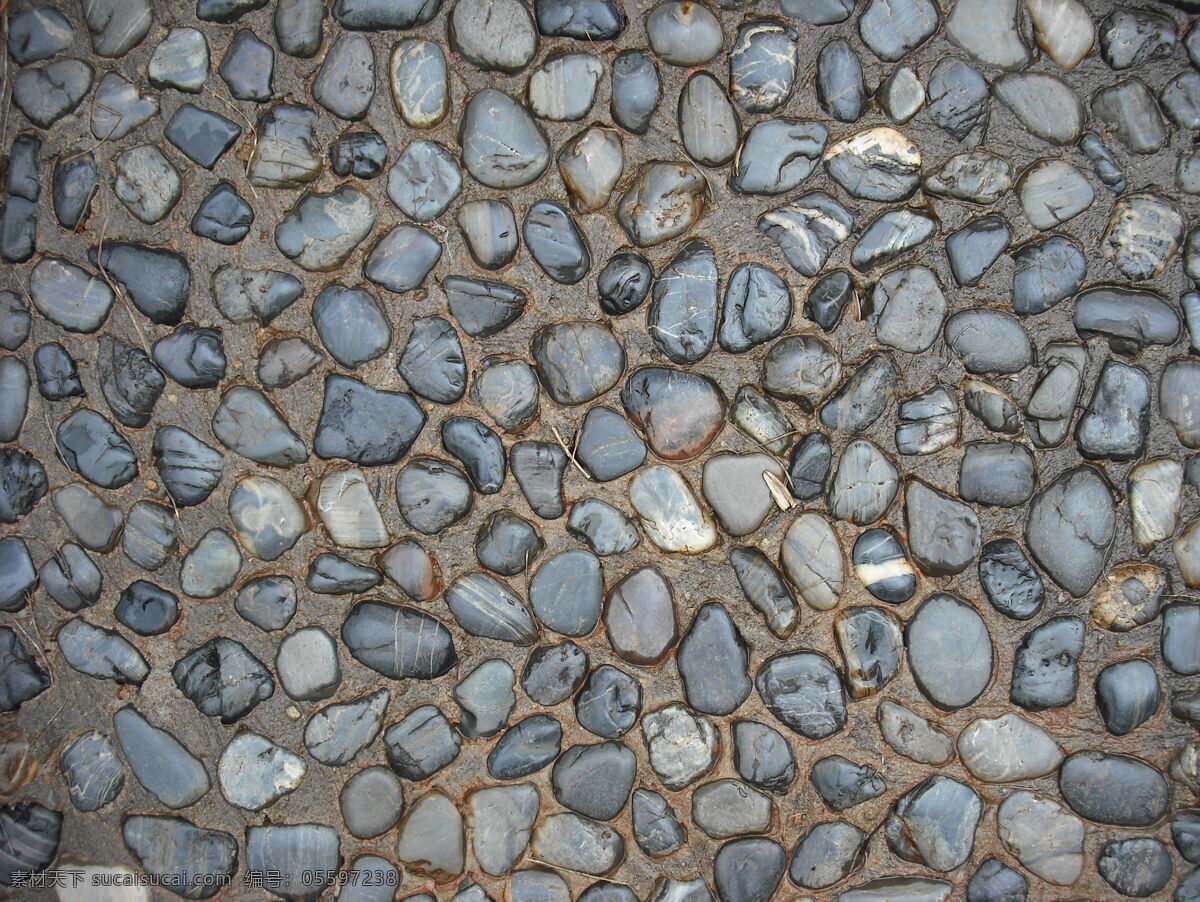 石子路 卵石路 石头路 鹅卵石路 石头地面 鹅卵石地面 纹理素材 建筑园林 园林建筑