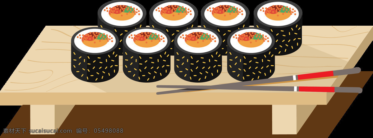 清新 手绘 日式 寿司 料理 美食 装饰 元素 美食元素 日式料理 日式美食 日式手绘 装饰元素