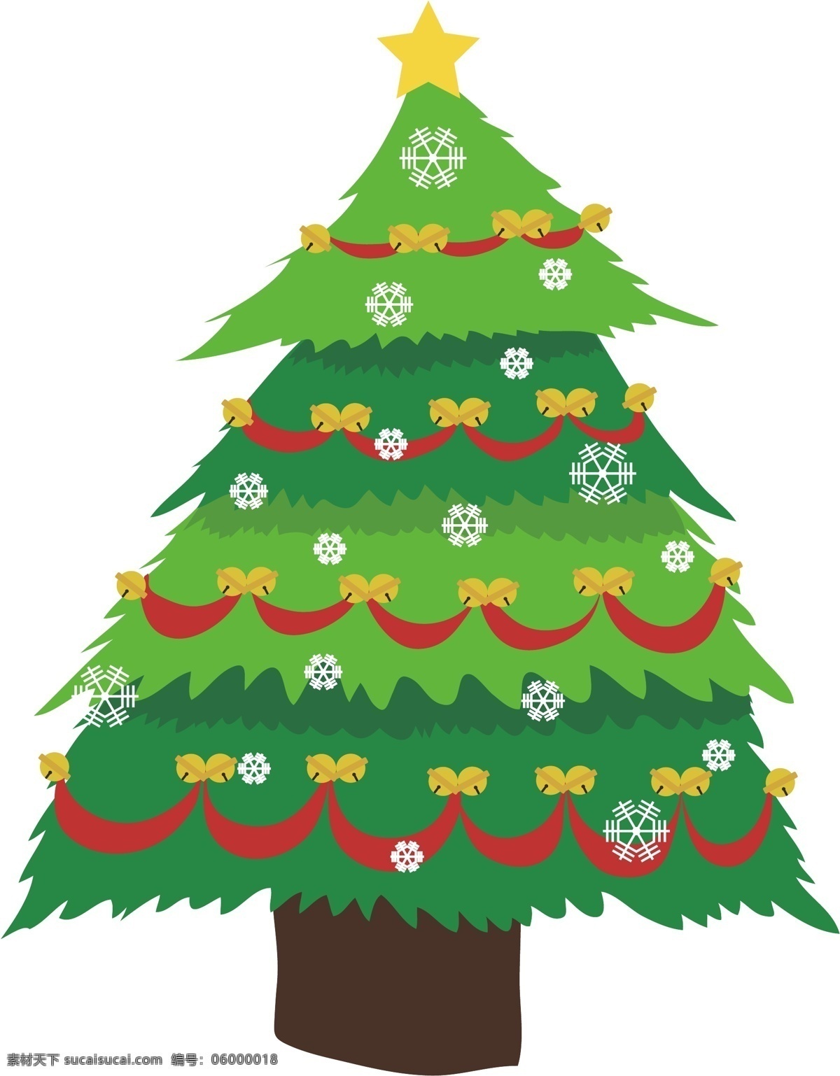 彩色 圣诞树 插画 绿色的树叶 卡通插画 植物插画 树木插画 小树插画 绿植插画 圣诞节小树