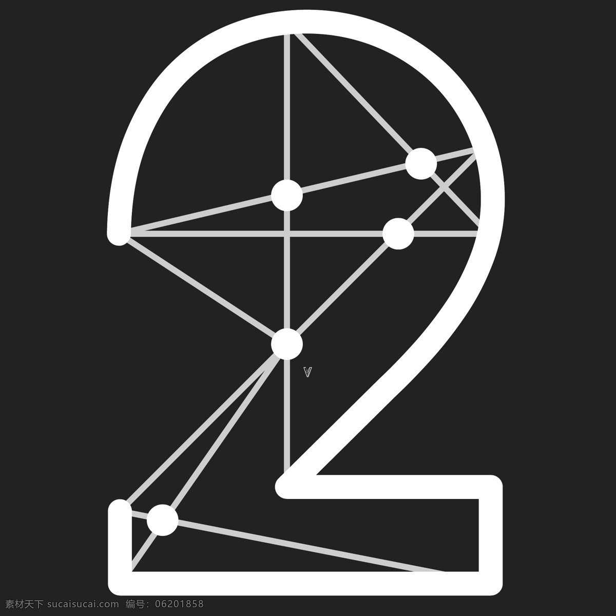 创意 线性 数字 two number 标志图标 其他图标