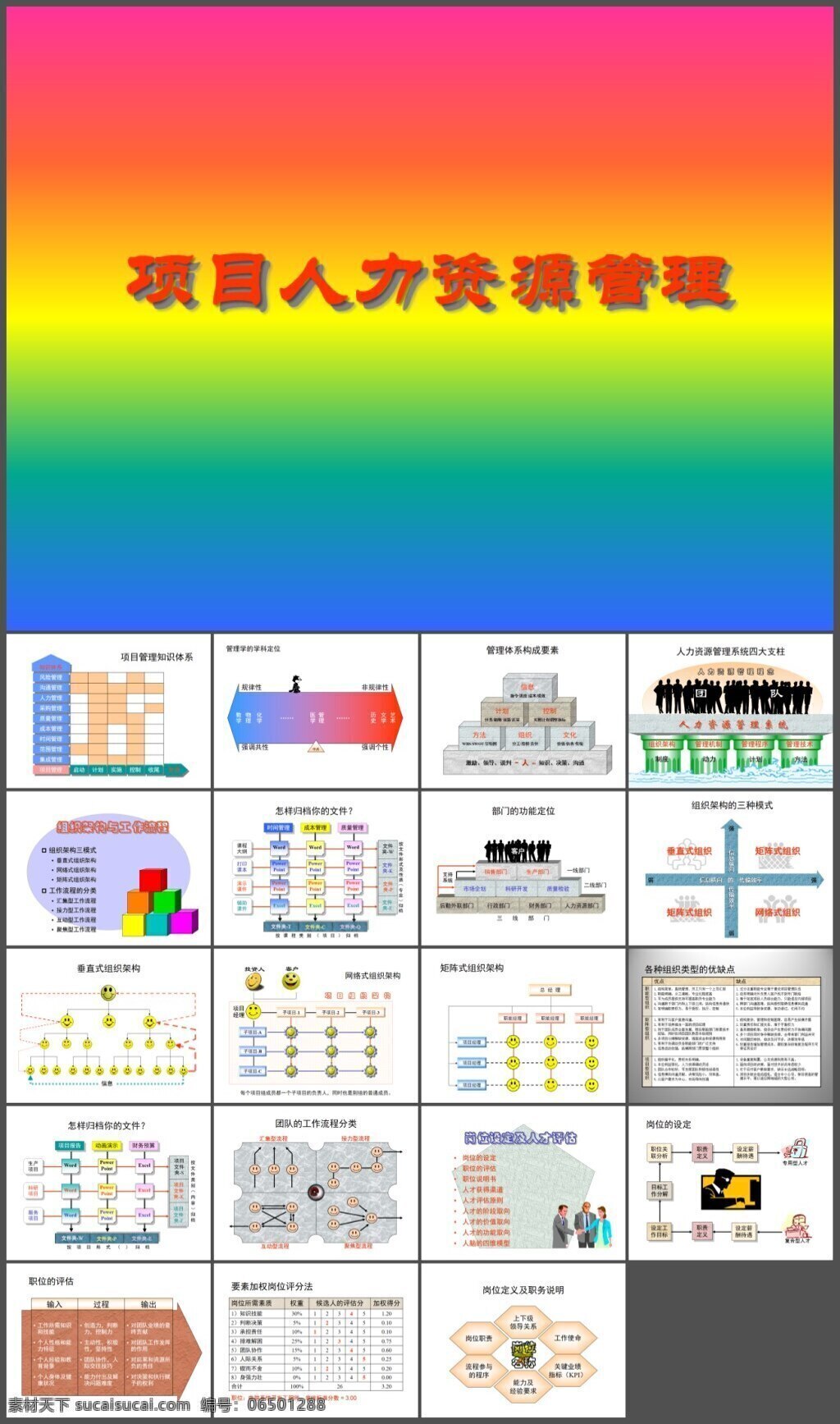 项目 人力资源 管理 图表 制作 多媒体 企业 动态 模版素材下载 模板 ppt素材 pptx 白色