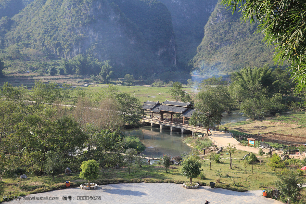 小桥流水 云南 坝美 世外桃源 小桥 炊烟 旅游摄影 自然风景