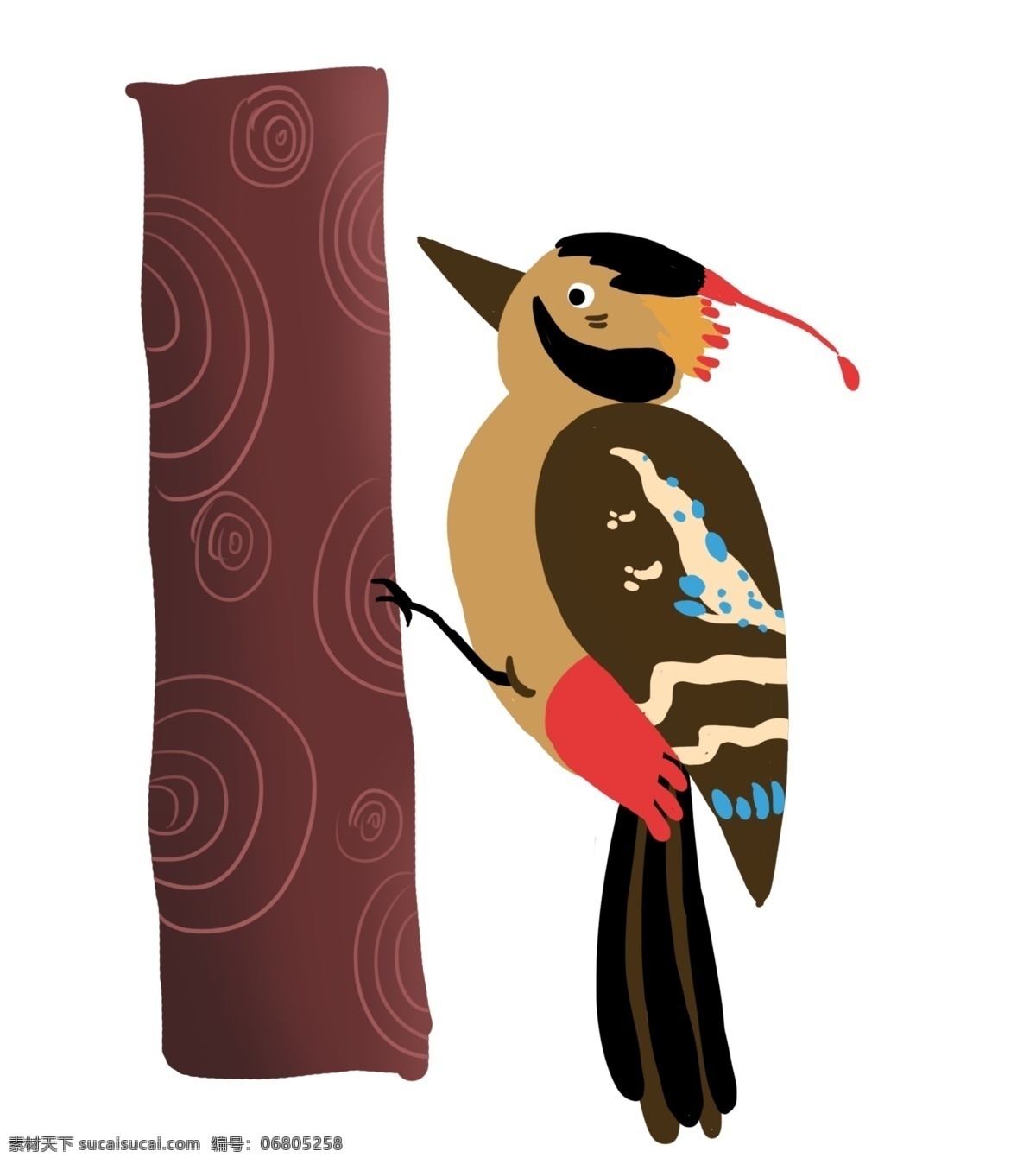 动画片微笑的啄木鸟 向量例证. 插画 包括有 要素, 夹子, 自然, 投反对票, 图画, 啄木鸟, 图标 - 94310029