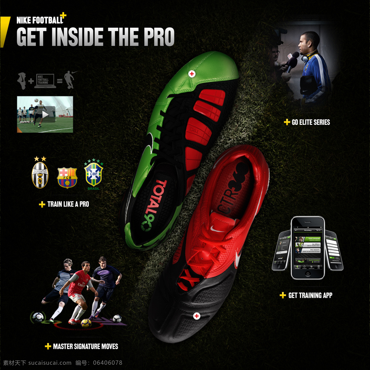 nike 广告宣传 平面广告 体育运动 文化艺术 足球 系列 平面设计 平面 模板下载 足球鞋 矢量图 日常生活