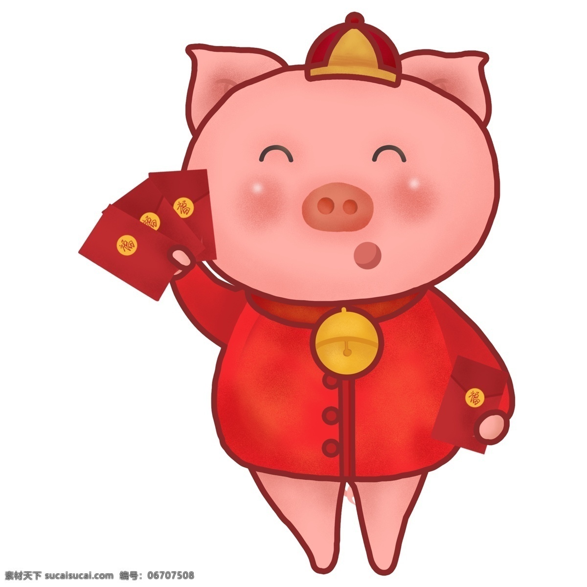 红包 的卡 通 小 猪 手绘 元素 卡通小猪 设计元素 装饰图案 卡通元素