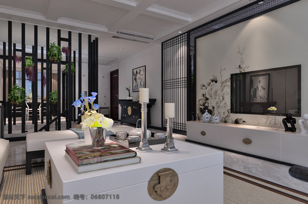 现代 新 中式 家装 效果图 室内设计 室内装饰 软装设计 最新 2018