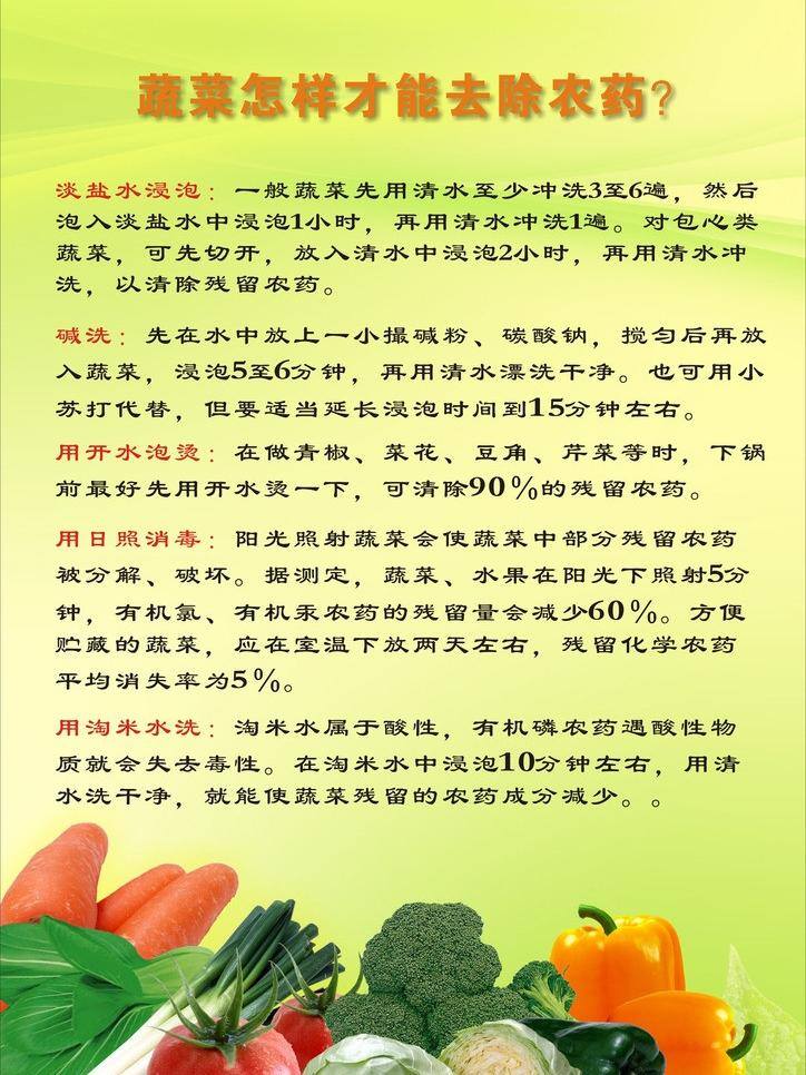健康 绿色食品 农药 生活百科 生活小常识 蔬菜 小常识 怎样 才能 去除 生活妙招 矢量 风景 生活 旅游餐饮
